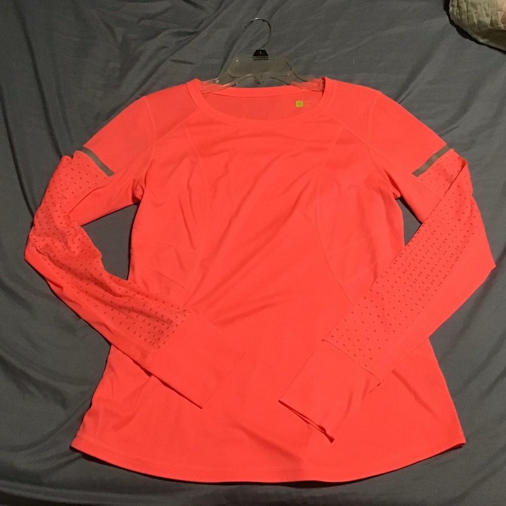 Neon Pink Athletic Long-Sleeve Shirt